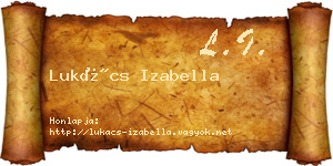 Lukács Izabella névjegykártya