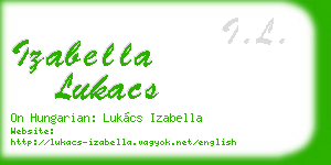 izabella lukacs business card