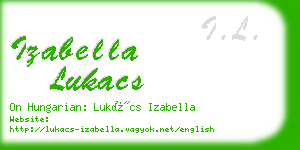 izabella lukacs business card